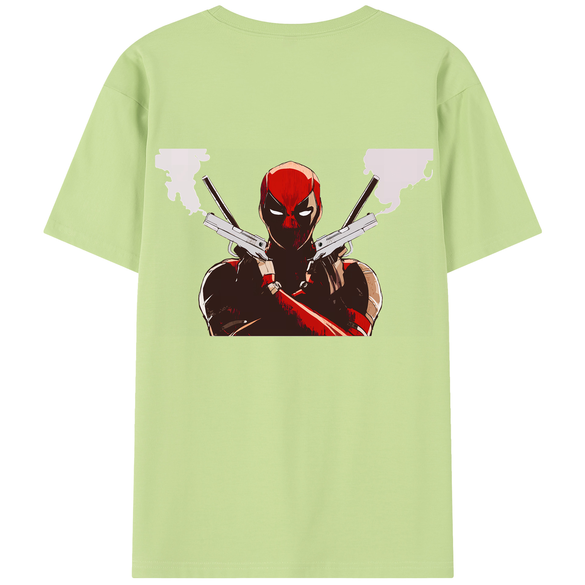 （画像用） Deadpool デッドプール 綿100％半袖Tシャツ（背面プリント）